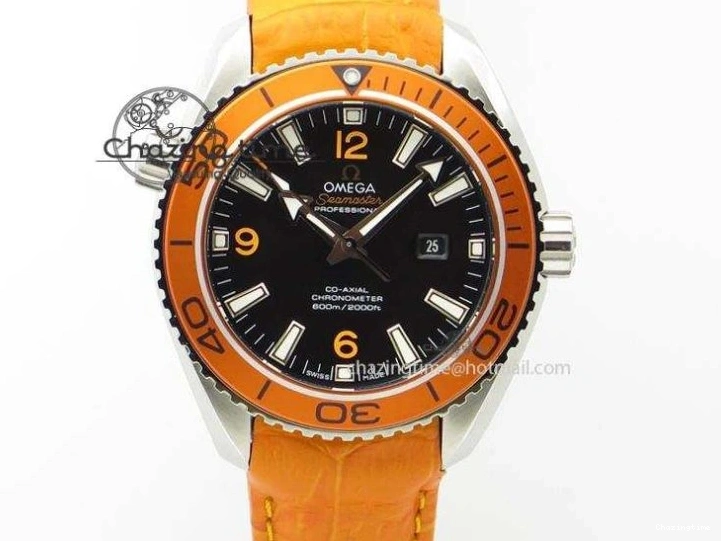 0428 Planet Ocean 2016 43.5mm SS Blue Bezel OM 1:1 Best Edition Blue Dial on SS Bracelet A8900 V WellDesigned 8029